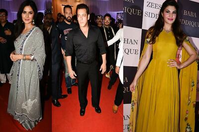 Salman Khan, Katrina Kaif, Jacqueline Fernandez Attend Baba Siddiqui's Iftar Party; See Pics
