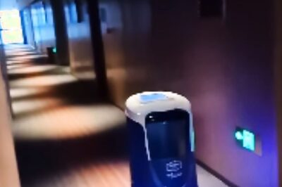 Man Gets Food Delivered By Robot In China, Internet Can't Keep Calm