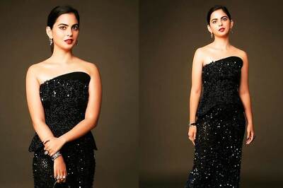 Isha Ambani Shines in Black Glamour with a Personal Twist at Augustinus Bader Debut