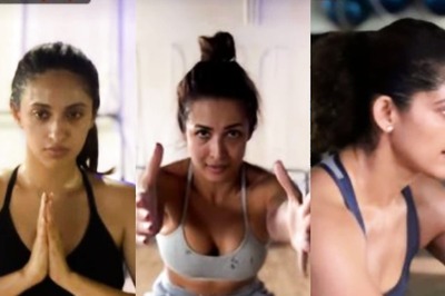 Malaika Arora, Akansha Ranjan and Kubbra Sait Perform Yoga Asanas, Sweat It Out Together