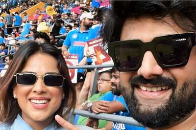 Nia Sharma Opts For Denim Crop Shirt Top, Shares Glimpse From IND vs NZ Match; See Pic