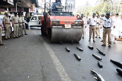 Mumbai Traffic Police Destroys 100 Modified Silencers; Crushes Under Bulldozer