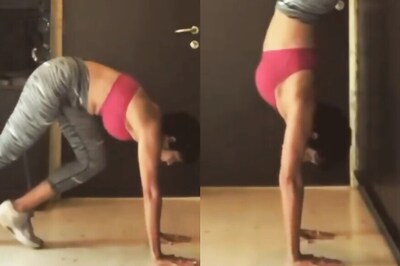 Mandira Bedi Won't Stop Till She Perfects the Handstand