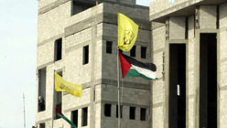 Palestinian Parliament building on fire