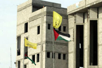 Palestinian Parliament building on fire