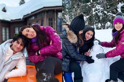 Sara Ali Khan Shares Postcards From Kashmir With Ibrahim Ali Khan Skiing And A Snowman In The Making