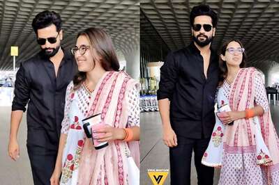 Sara Ali Khan Ditches Make-Up, Vicky Kaushal Opts For Casuals as They Head to Jaipur for ZHZB; Watch