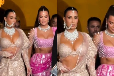 Kim And Khloe Kardashian Leave For Anant Ambani-Radhika Merchant's Reception In Lehengas; Watch