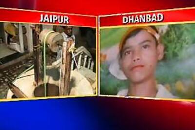 Women falls in open borewell, fights for live