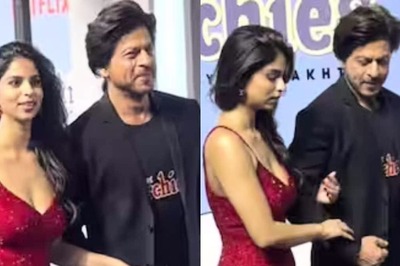 SRK Feels 'Like The King Of The World' As He Holds Suhana, Walks Her Down The Carpet For The Archies Premiere