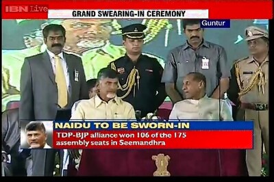 N Chandrababu Naidu becomes first CM of new Andhra Pradesh