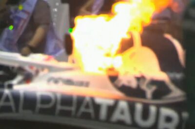 Watch: Terrifying Scenes at Singapore GP as Pierre Gasly's Car Catches Fire