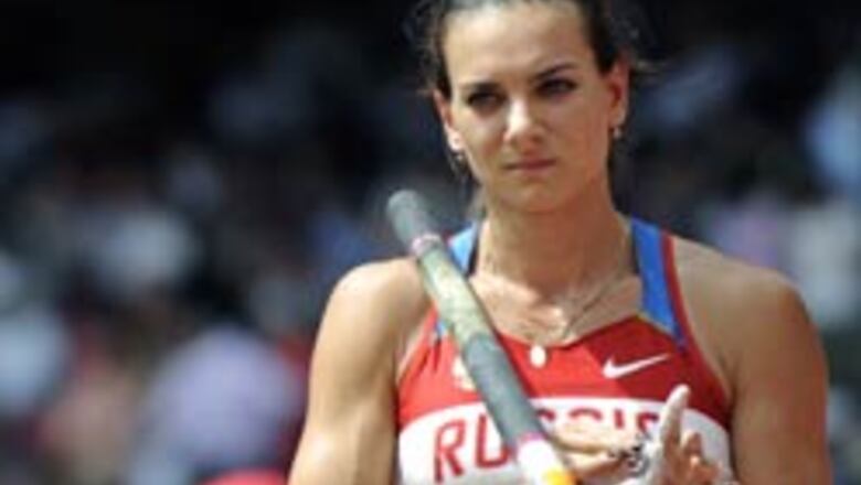 Isinbayeva, Kenyans top busy track day on Monday
