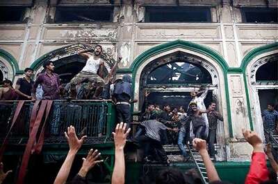 Srinagar shrine fire: Protestors clash with police