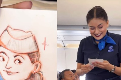 Woman Presents Sketch To IndiGo Air Hostess Onboard, Watch Her Priceless Reaction