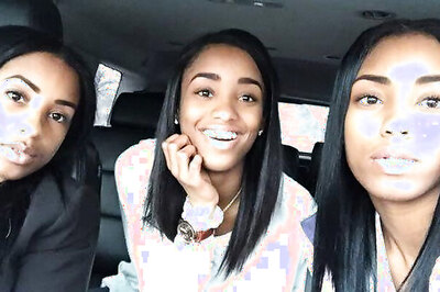 Can you spot the mom in this selfie?
