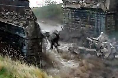 Floods pose bridge hazard in northern England