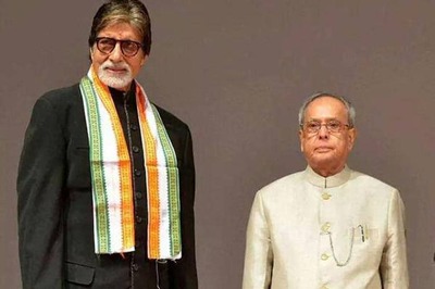 Amitabh Bachchan and Shoojit Sircar attend 'Piku' screening at Rashtrapati Bhavan