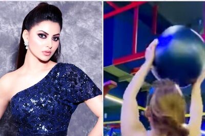 Urvashi Rautela Celebrates 46mn Instagram Followers with 60kg Tidal Tank Isometric Halo Crunches