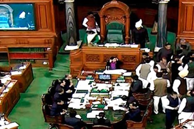 Cong Members Throw Papers, Torn Placards at Chair in Lok Sabha