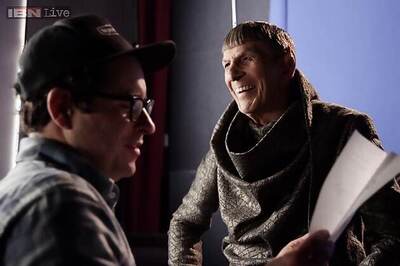 Behind the scene photos from Leonard Nimoy's final appearance as Spock in 'Star Trek Into Darkness'