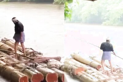 Olavum Theeravum: Mohanlal Shooting On A Raft Amidst Bad Weather