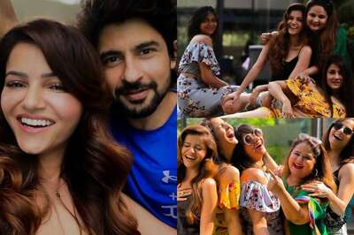 Rubina Dilaik Parties With BFFs Hussain, Tina, Sharad Kelkar As Abhinav Shukla Clicks Them, See Pics