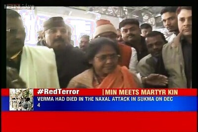 Sadhvi Niranjan Jyoti meets family of soldier killed in Naxal attack in Chhattisgarh
