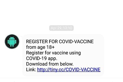 Users Beware! This SMS Claiming Free COVID-19 Vaccine Registration in India is Fake