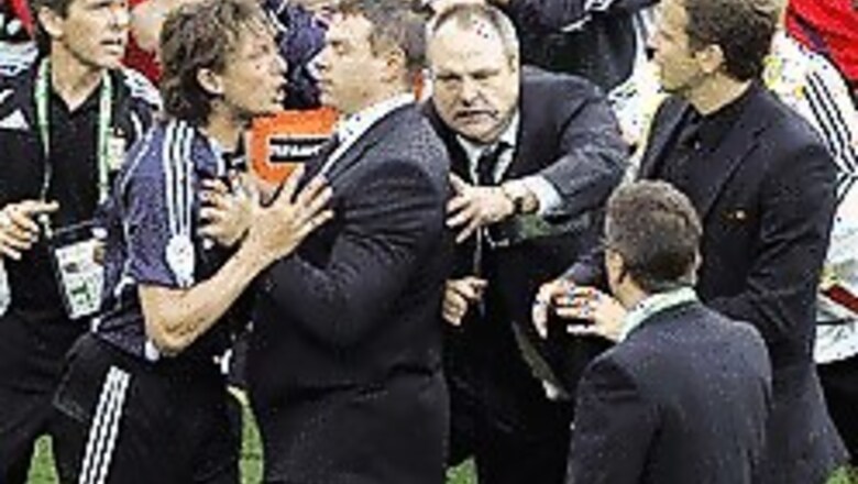 Players clash after penalty shootout