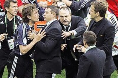 Players clash after penalty shootout