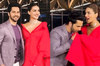 Varun Dhawan Wipes His Face With Kriti Sanon's Hot Outfit, Leaves Netizens In Splits
