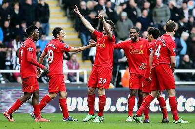 Liverpool rout Newcastle 6-0 as Suarez ban begins