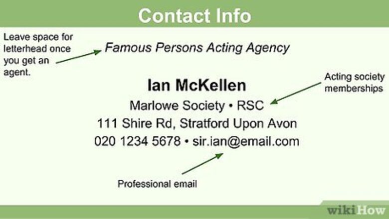 How to Write a Theater Resume