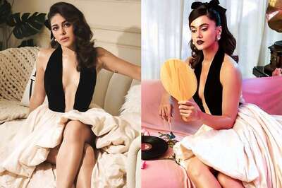 Who Wore it Better? Alaya F And Taapsee Pannu Choose Gauri & Nainika Monochrome Dress For Evening Look
