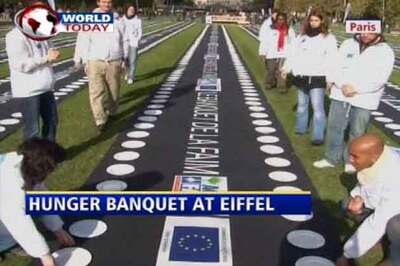 Hunger banquet in Paris marks World Food Day