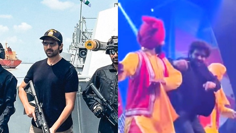 Kartik Aaryan Spends Independence Day Eve With Indian Navy Officers; Holds Guns, Performs Bhangra
