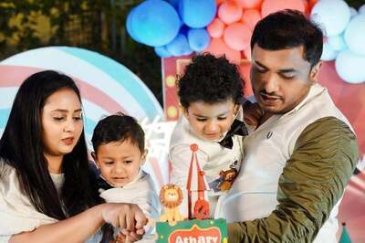 In Pics: Actress Amulya And Husband Jagadish Chandra Celebrate Their Twins' Birthday