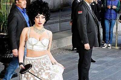 Snapshot: Lady Gaga spotted in Indian designer duo Falguni and Shane Peacock's outfit