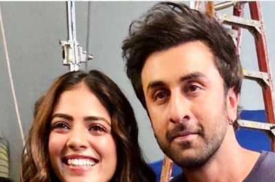 Ranbir Kapoor and Malavika Mohanan Pose for a Happy Pic After Shoot