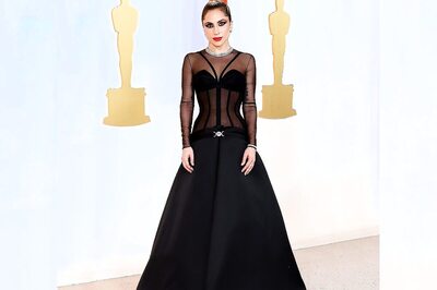Lady Gaga Stuns Internet With Her Sheer Black Versace Dress At Oscars 2023