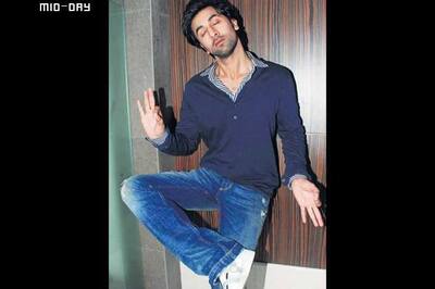 Ranbir Kapoor strikes a yogic pose