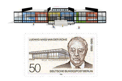 Ludwig Mies van der Rohe's 126th birthday doodle