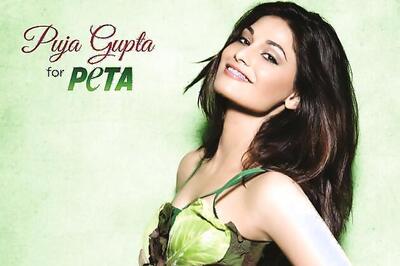 Snapshot: Puja Gupta goes green for PETA, dresses in lettuce leaves