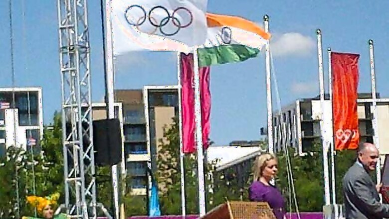 India flag raised at the Olympic Village