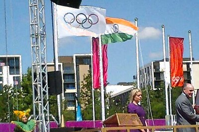 India flag raised at the Olympic Village