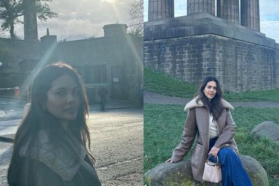 Esha Gupta Exudes SEXY Winter Style Goals In A Turtle-Neck Top And Beige Coat