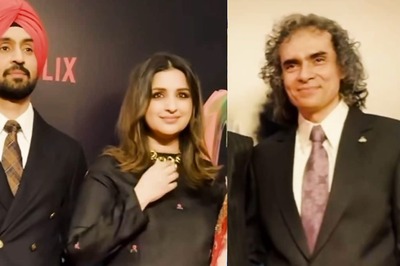Diljit Dosanjh-Parineeti Chopra Attend Chamkila Premiere, Pose With Director Imtiaz Ali; Watch