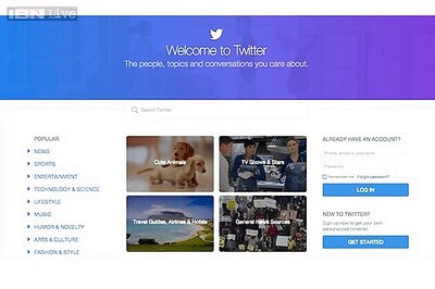Sneak peek: Twitter's new home page for logged-out users