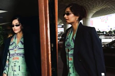 New Mom Sonam Kapoor, in Printed Co-ord Set and High Boots, Nails Her Airport Look